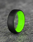 Matte Carbon Fiber Round Top Ring