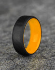 Matte Carbon Fiber Round Top Ring