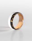 Rose Gold Tungsten Core with TruStone and White Corian