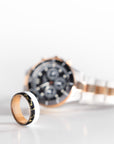 Rose Gold Tungsten Core with TruStone and White Corian