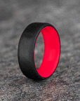 Matte Carbon Fiber Round Top Ring