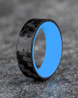 Matte Carbon Fiber Horizontal Pattern Ring