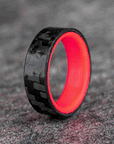 Matte Carbon Fiber Horizontal Pattern Ring