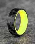 Matte Carbon Fiber Horizontal Pattern Ring