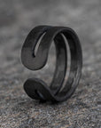 Matte Carbon Fiber Open Loop Ring