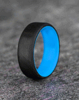 Matte Carbon Fiber Round Top Ring