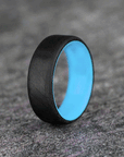 Matte Carbon Fiber Round Top Ring