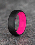 Matte Carbon Fiber Round Top Ring