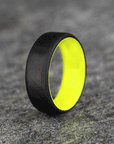 Matte Carbon Fiber Round Top Ring