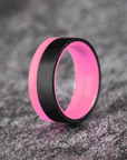 Polished 2/3 Carbon Fiber Unidirectional Ring with Glow Resin
