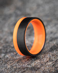 Polished 2/3 Carbon Fiber Unidirectional Ring with Glow Resin