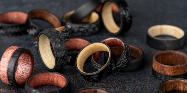 Carbon Fiber Wood Rings