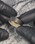 Matte Carbon Fiber Unidirectional Ring with Natural Pine wood Core