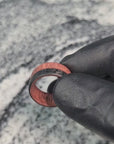 2/3 Carbon Fiber and Wood Ring with Sedona Red Wood Core