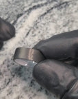 Matte Carbon Fiber Unidirectional Ring with White Ceramic Core
