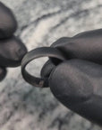 Matte Round Top Carbon Fiber Unidirectional Ring