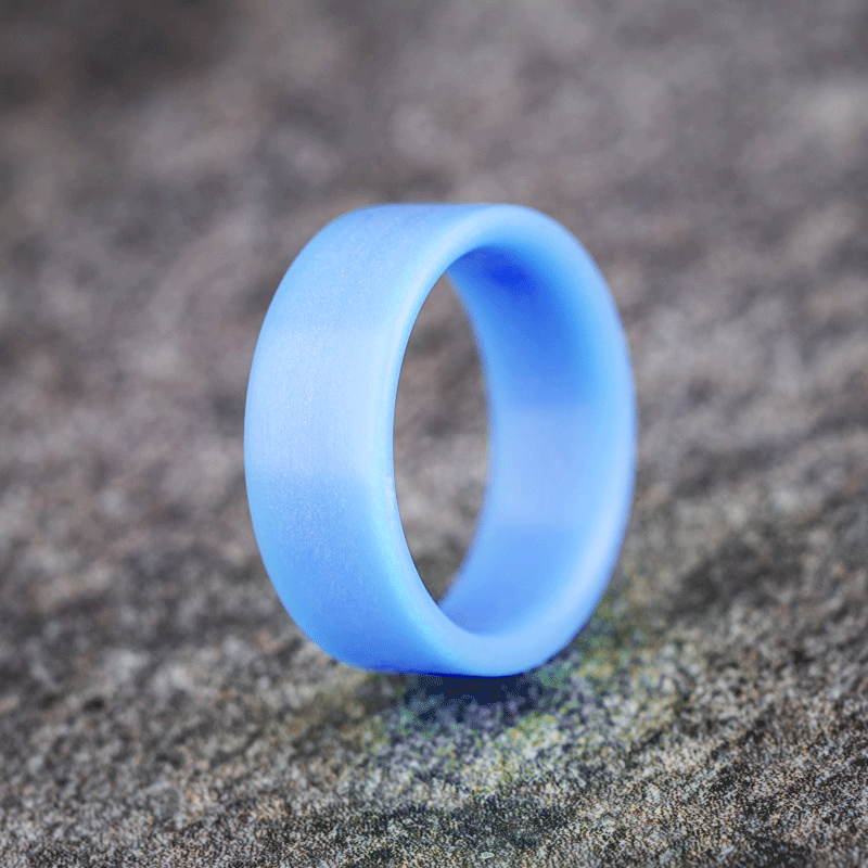 Matte Blue Pure Glow Resin Ring