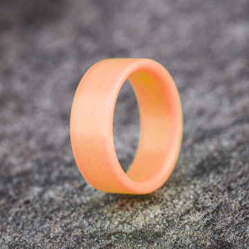 Matte Orange Glow Resin Ring