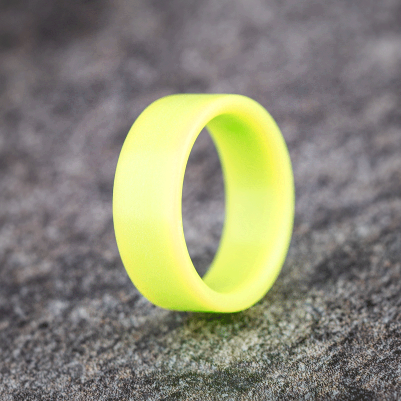 Matte Yellow Glow Resin Ring