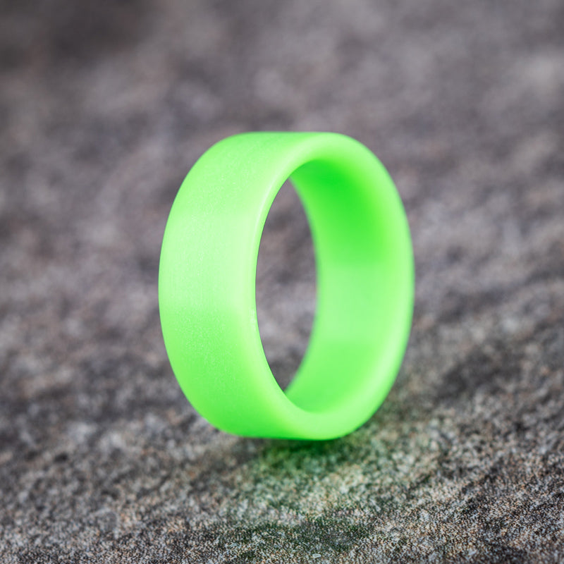 Matte Green Glow Resin Ring